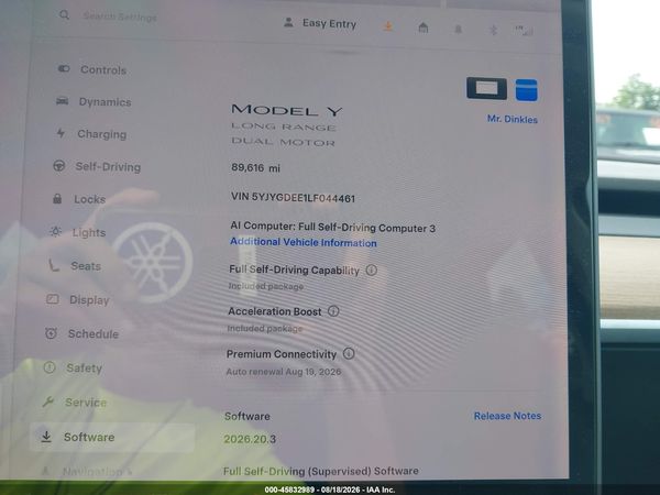 2020 TESLA MODEL Y