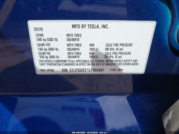 2020 TESLA MODEL Y