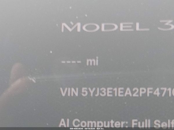 2023 TESLA MODEL 3 REAR-WHEEL DRIVE