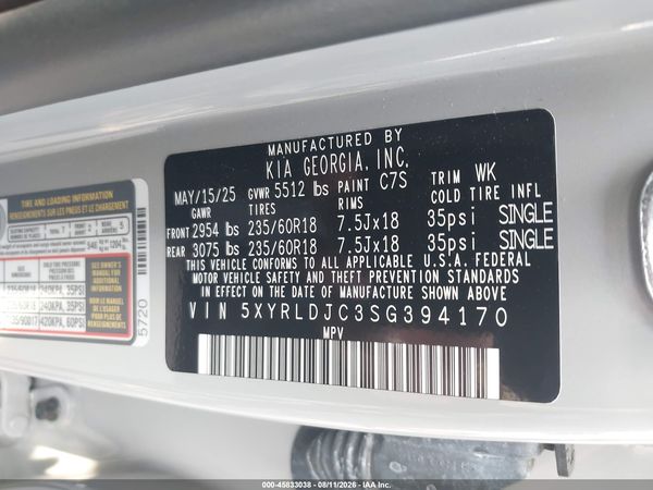 2025 KIA SORENTO S