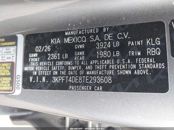 2026 KIA K4 LXS