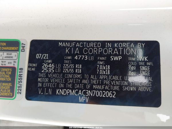 2022 KIA SPORTAGE LX