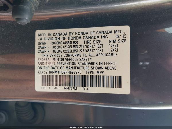 2015 HONDA CR-V EX