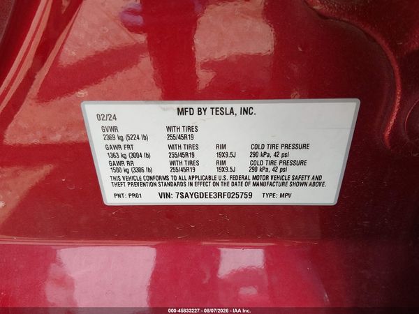 2024 TESLA MODEL Y