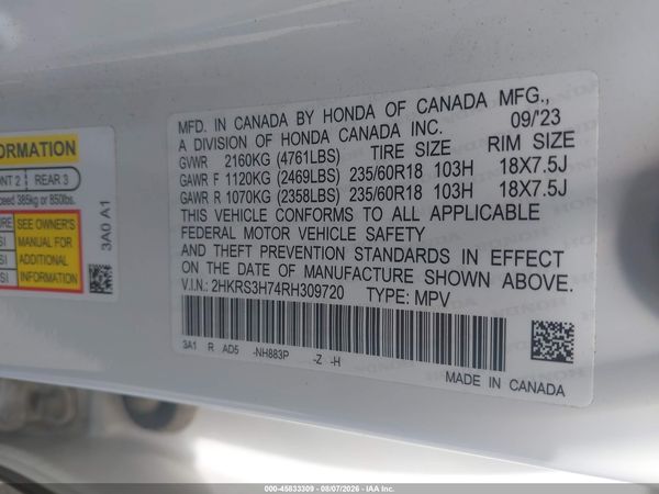 2024 HONDA CR-V EX-L 2WD