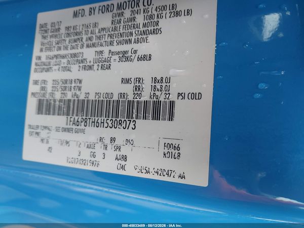 2017 FORD MUSTANG ECOBOOST