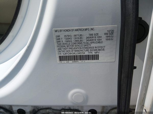 2020 ACURA MDX STANDARD
