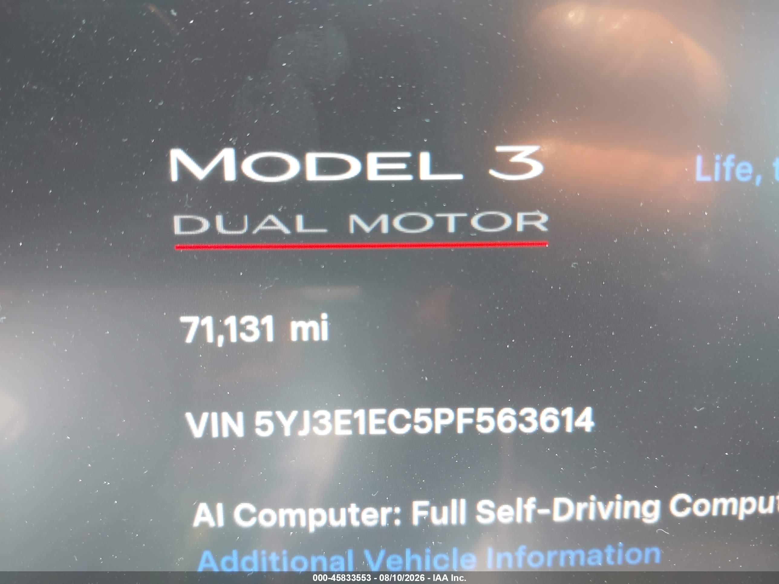 2023 TESLA MODEL 3