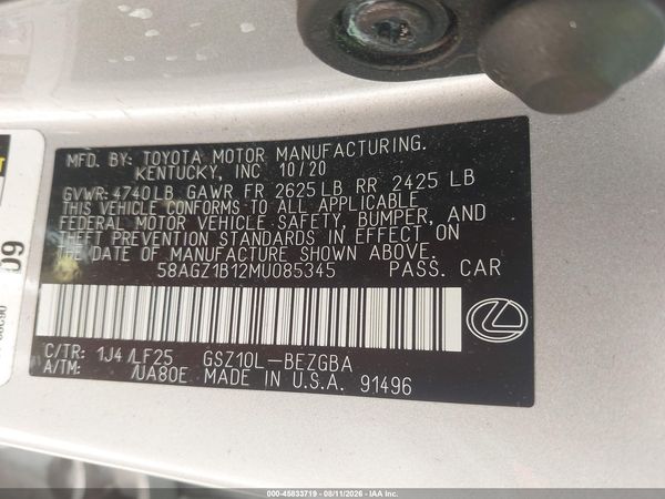 2021 LEXUS ES 350 F SPORT