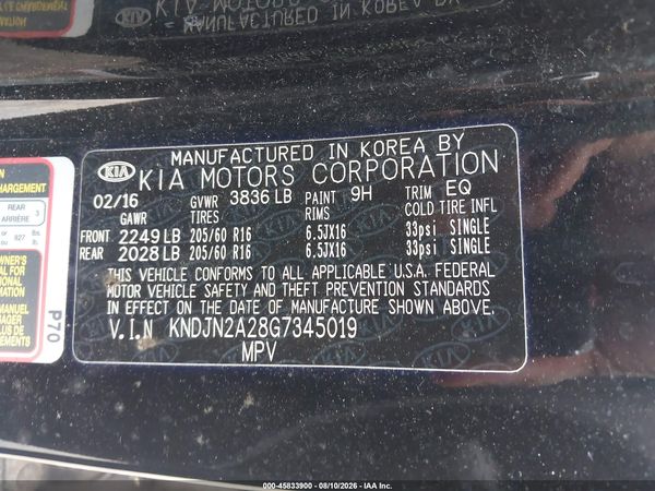 2016 KIA SOUL Plus