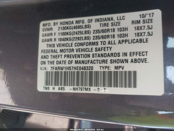 2017 HONDA CR-V EX