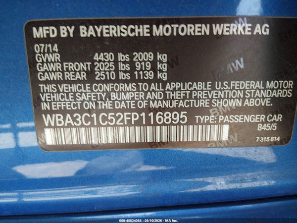 2015 BMW 328I