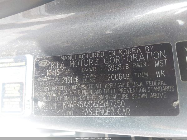 2016 KIA FORTE LX