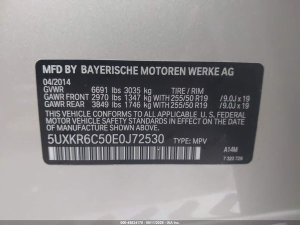 2014 BMW X5 XDRIVE50I