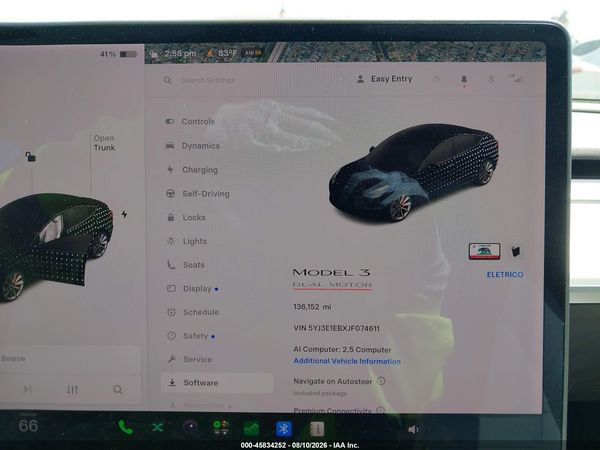 2018 TESLA MODEL 3 LONG RANGE/PERFORMANCE