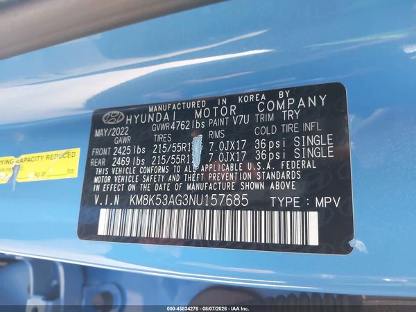2022 HYUNDAI KONA ELECTRIC LIMITED