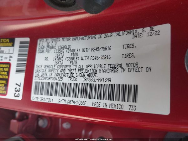 2023 TOYOTA TACOMA SR V6