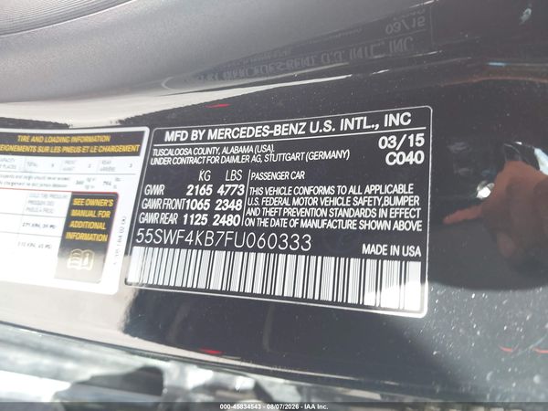 2015 MERCEDES-BENZ C 300 4MATIC