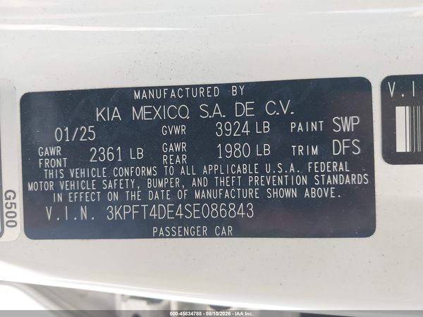 2025 KIA K4 LXS
