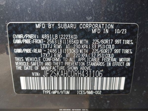 2024 SUBARU FORESTER WILDERNESS