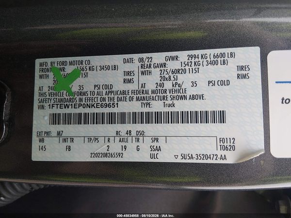 2022 FORD F-150 XLT