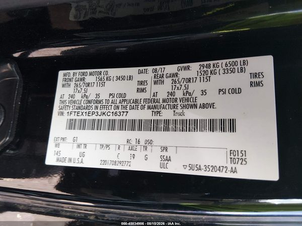 2018 FORD F-150 XLT