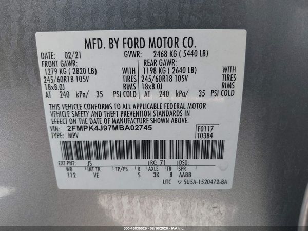 2021 FORD EDGE SEL