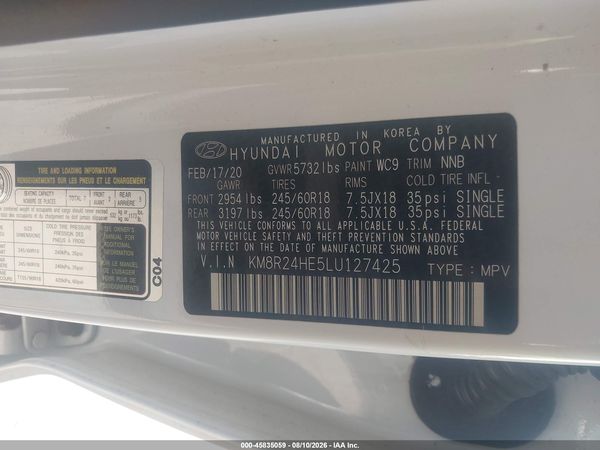 2020 HYUNDAI PALISADE SEL