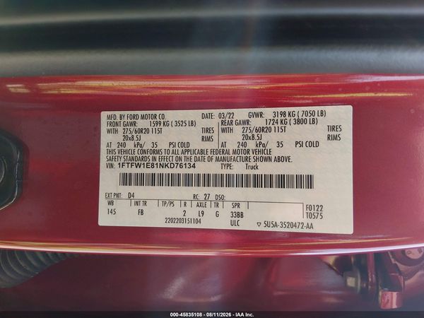 2022 FORD F-150 XLT