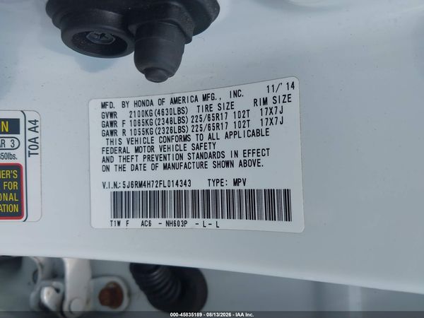 2015 HONDA CR-V EX-L