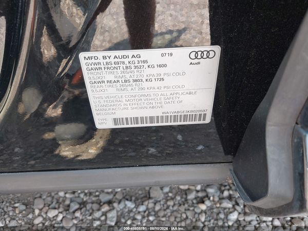 2019 AUDI E-TRON PREMIUM PLUS