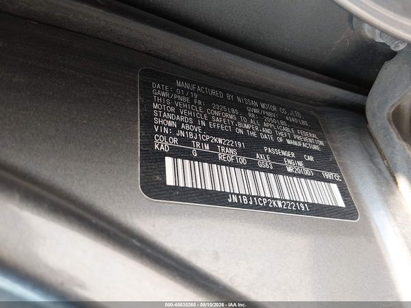 2019 NISSAN ROGUE SPORT S — I9