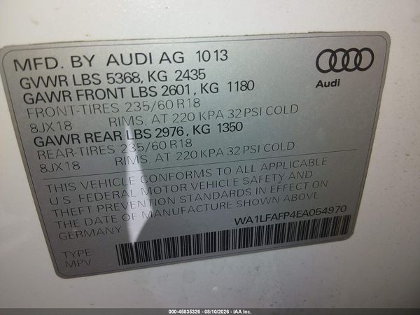 2014 AUDI Q5 2.0T PREMIUM