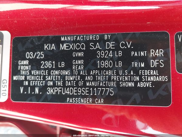 2025 KIA K4 EX