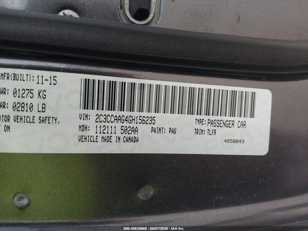 2016 CHRYSLER 300 LIMITED