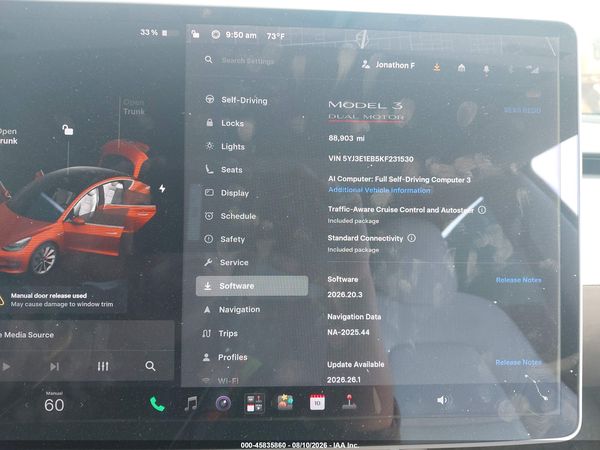 2019 TESLA MODEL 3 LONG RANGE/PERFORMANCE