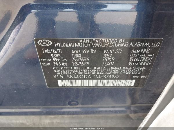 2021 HYUNDAI SANTA FE LIMITED