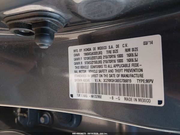 2014 HONDA CR-V LX