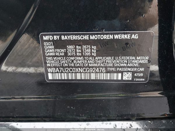 2022 BMW 750 I XDRIVE