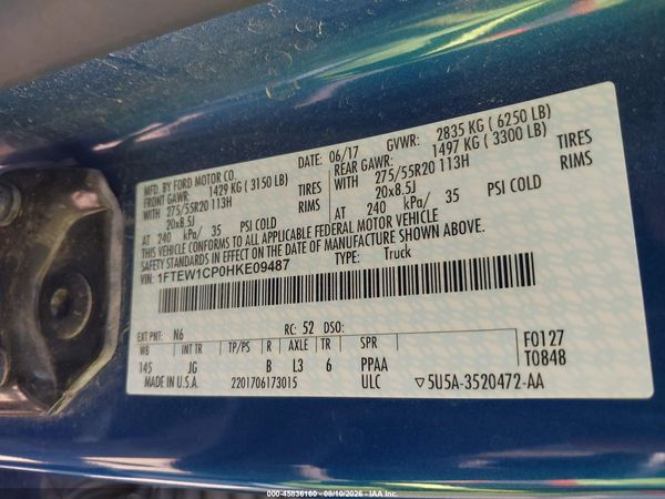 2017 FORD F-150 XL