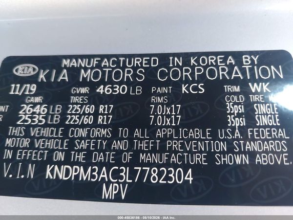 2020 KIA SPORTAGE LX