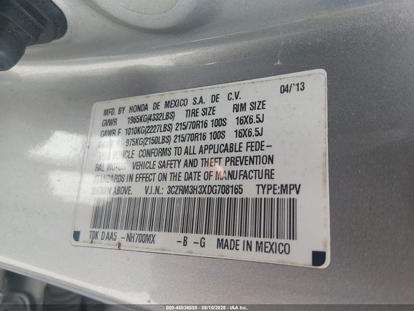 2013 HONDA CR-V LX