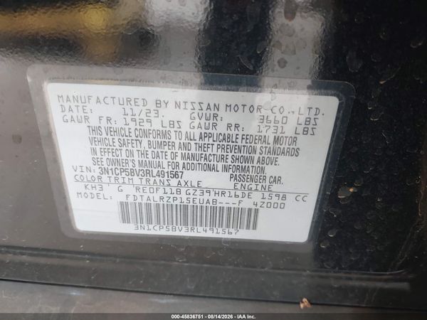 2024 NISSAN KICKS S XTRONIC CVT — I9