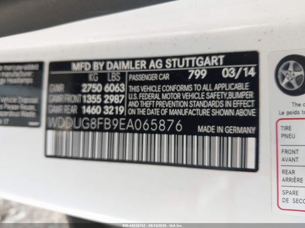 2014 MERCEDES-BENZ S 550 4MATIC