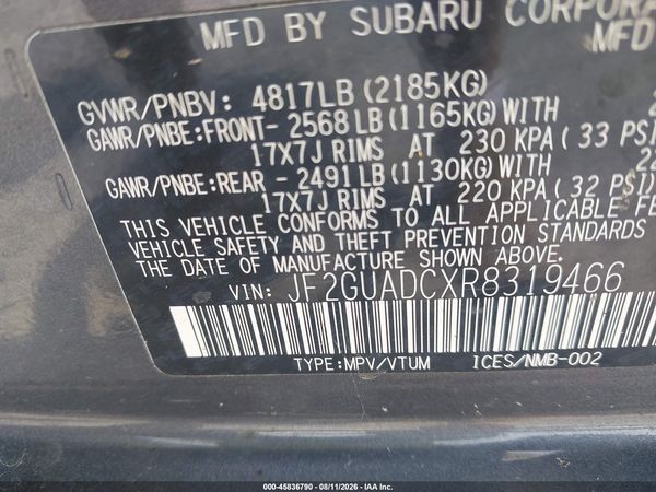 2024 SUBARU CROSSTREK PREMIUM — I9