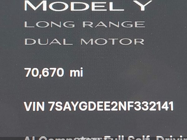 2022 TESLA MODEL Y