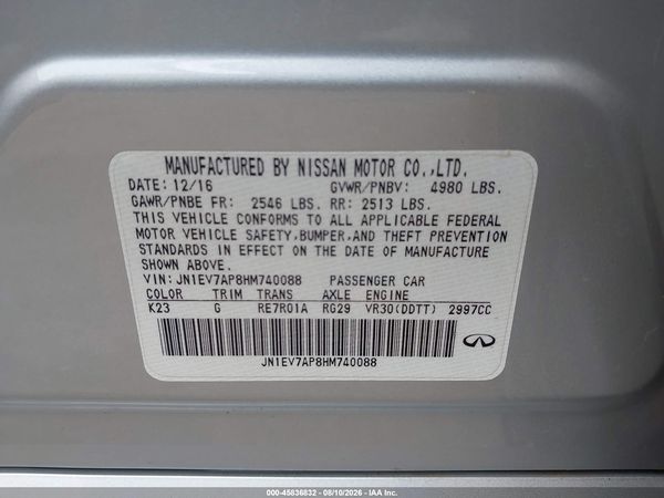 2017 INFINITI Q50 3.0T SIGNATURE EDITION