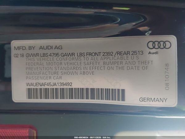 2018 AUDI A4 2.0T PREMIUM