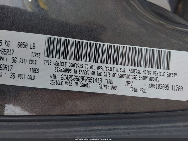 2015 DODGE GRAND CARAVAN SE