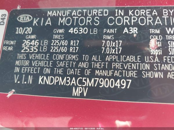 2021 KIA SPORTAGE LX